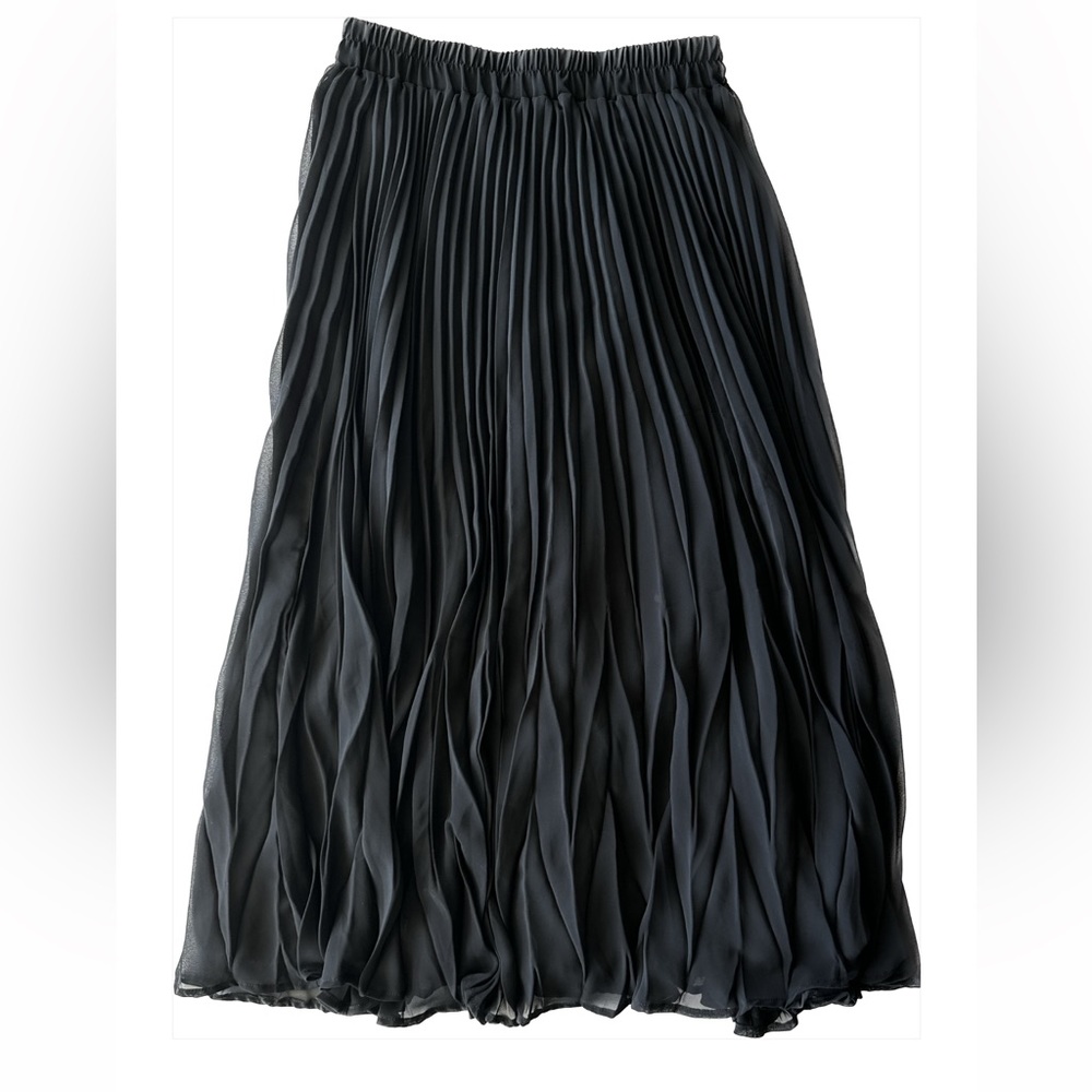 NEW TAGS ON!!! Black Pleated Long Skirt